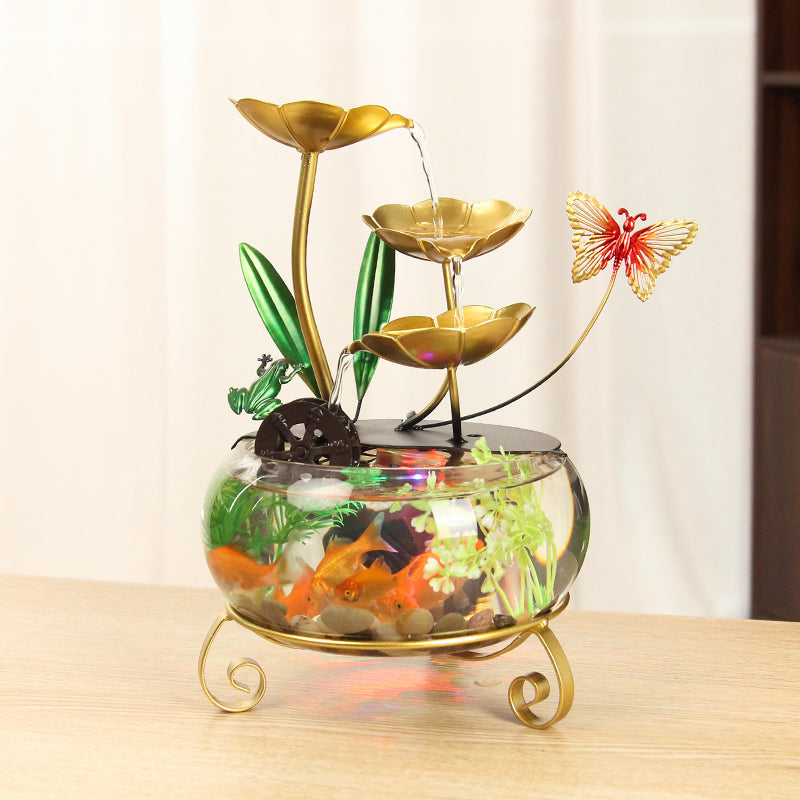Lotus Tabletop Fountain – Floral Indoor Water Feature-JS013