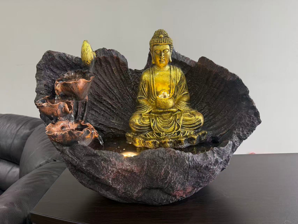 19070 Indoor/outdoor Buddha Cave Landscape Waterfall Fountain(LED), 49x40x66.5 cm