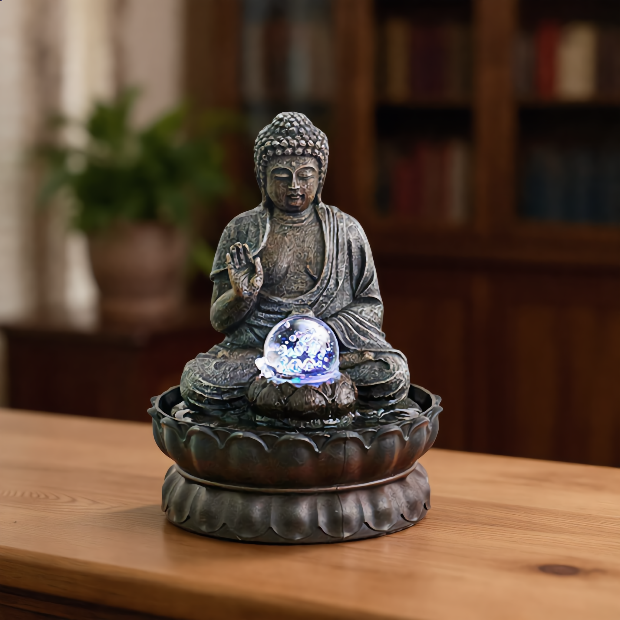 Buddha Tabletop Water Fountain – Indoor Decorative Water Feature-16053