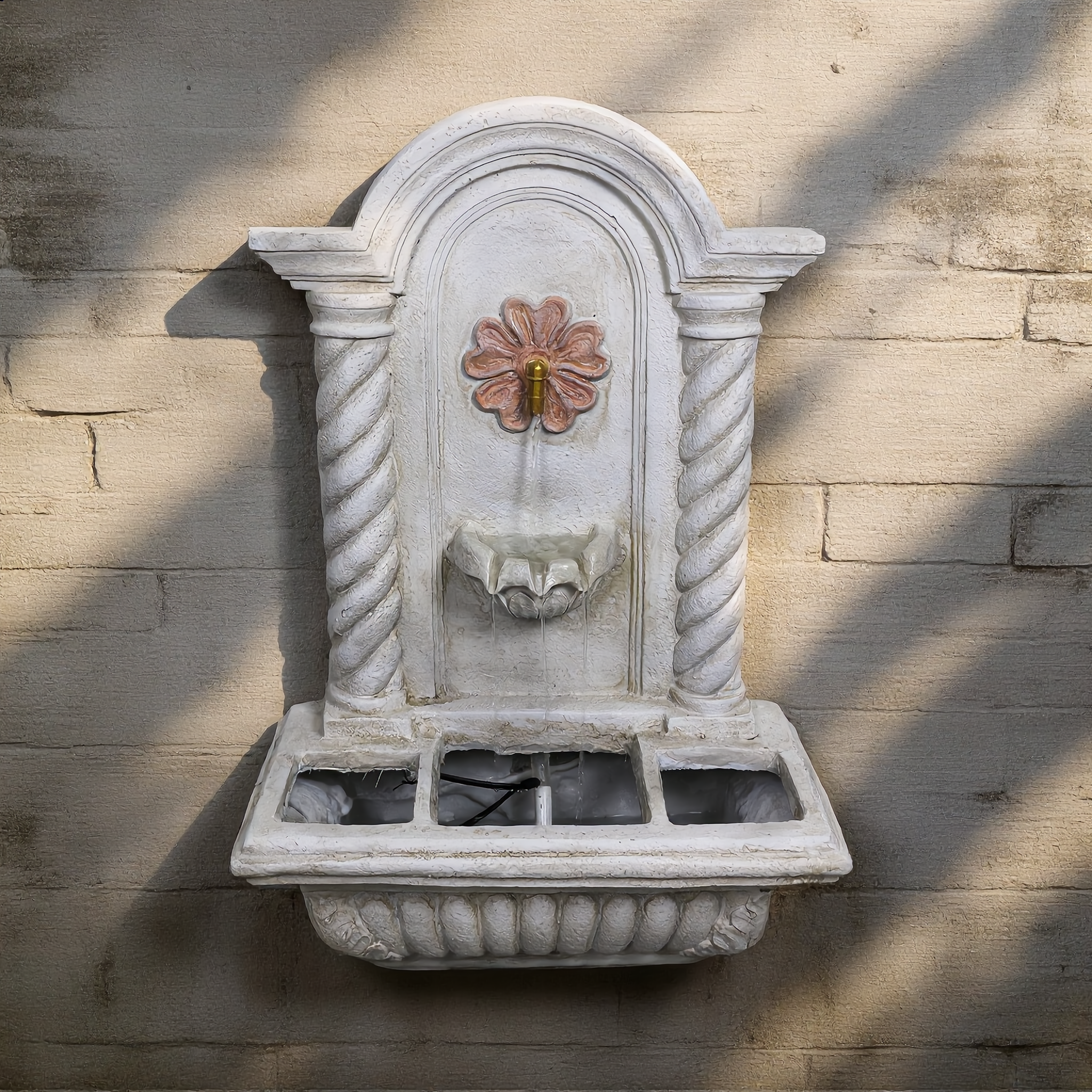 Classic Wall-Mounted Water Fountain – Outdoor Garden Wall Feature-24522