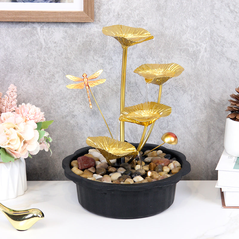 Golden Bonsai Tree Tabletop Water Fountain – Indoor Decorative Fountain-JR029