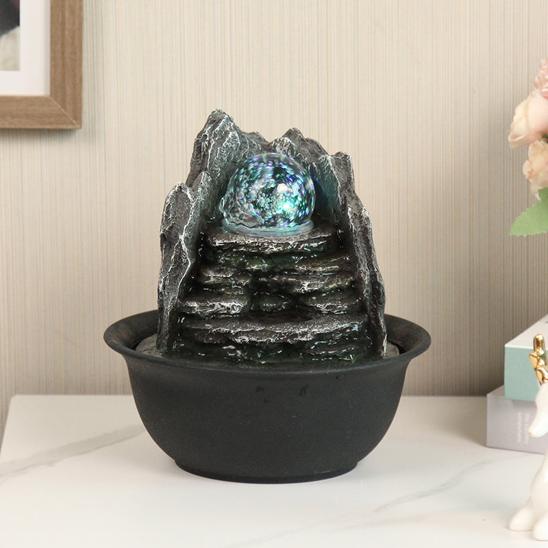 Rock Waterfall Tabletop Fountain – Indoor Water Feature-JZ019