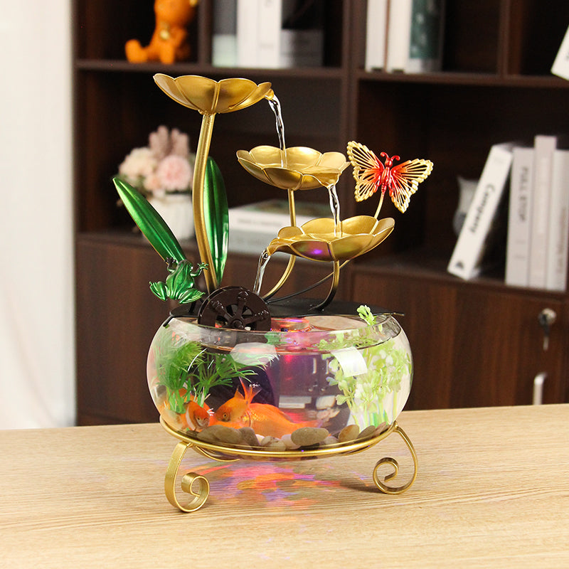 Lotus Tabletop Fountain – Floral Indoor Water Feature-JS013