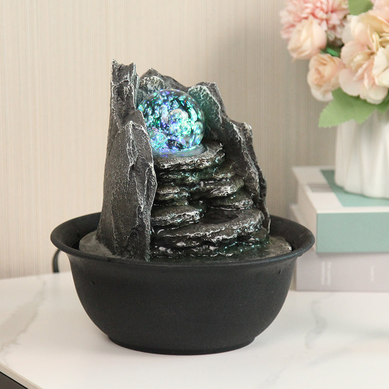 Rock Waterfall Tabletop Fountain – Indoor Water Feature-JZ019