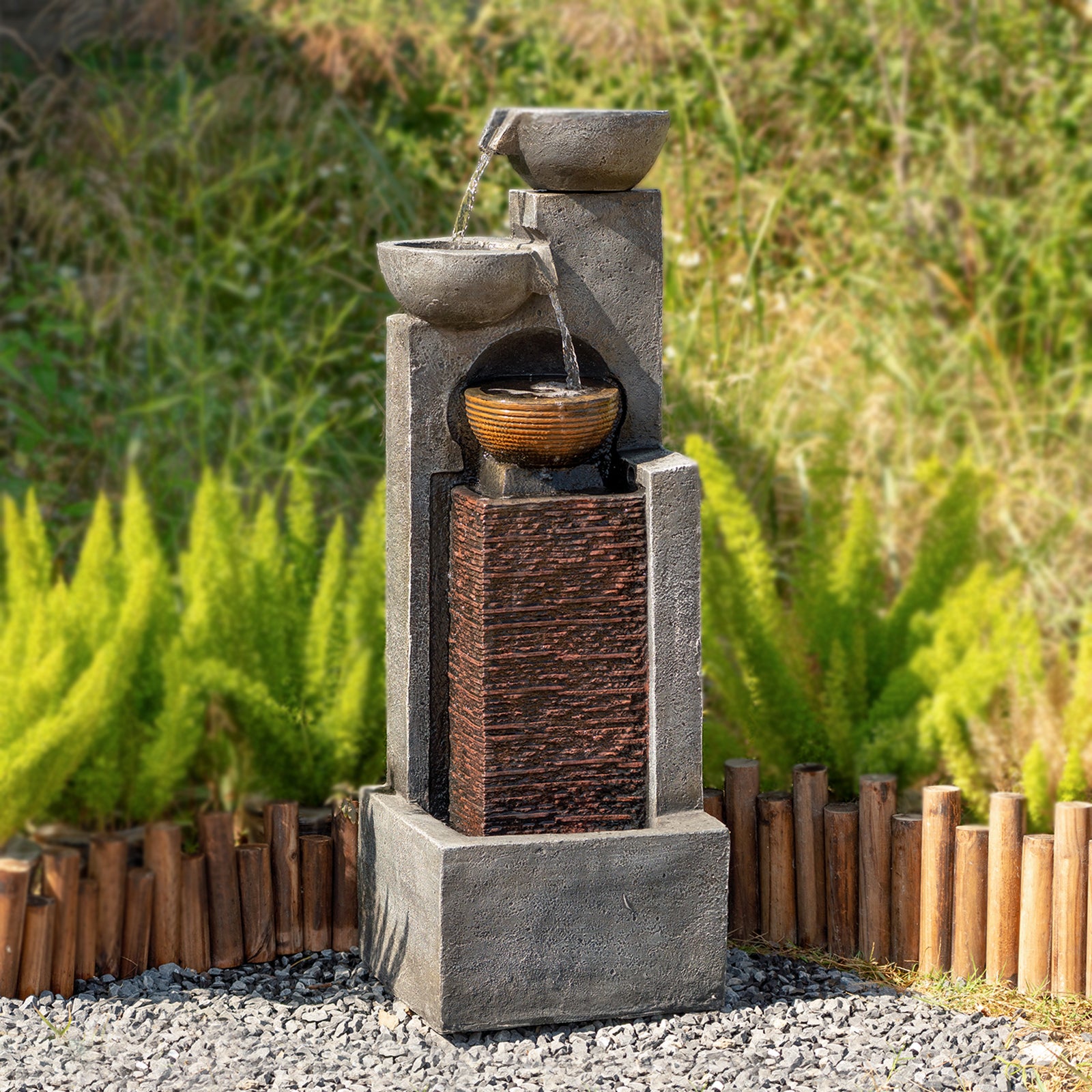 Water Garden Fountain 42.91’’H with LED Light - 8003