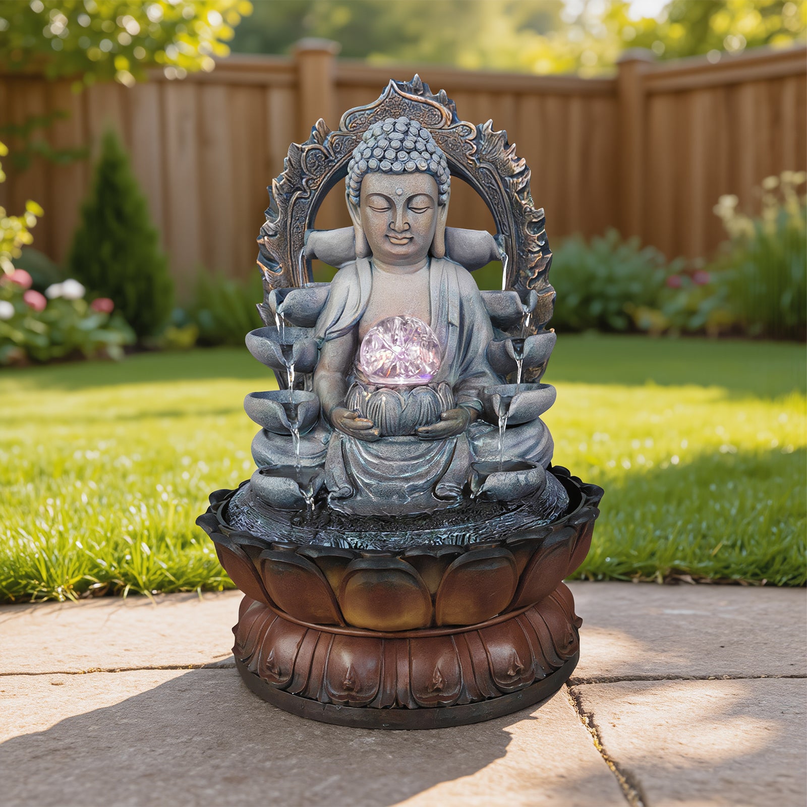 Mosaic Wall-Mounted Fountain – Decorative Water Feature-17033