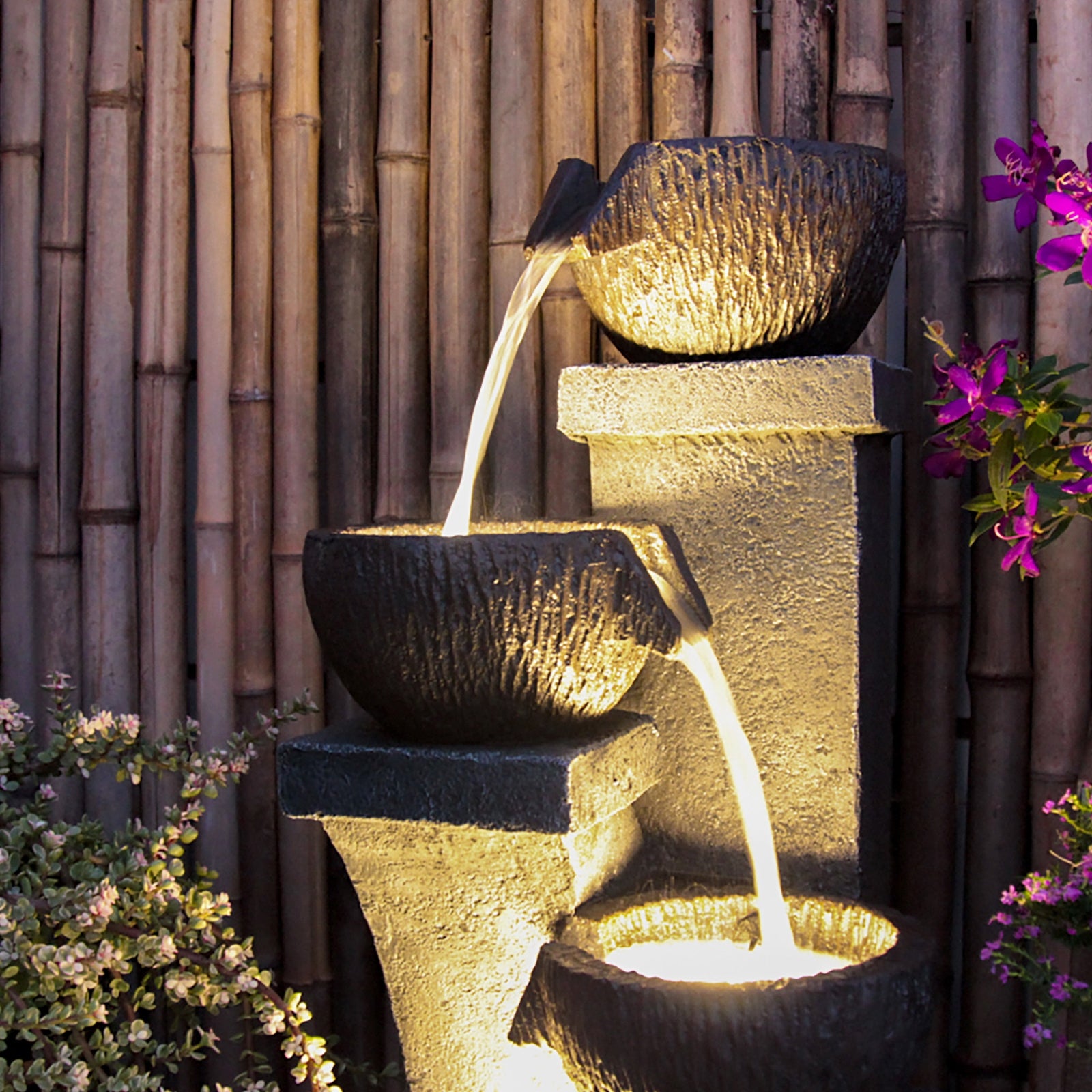 Water Garden Fountain 37.40’’H with LED Light-8001