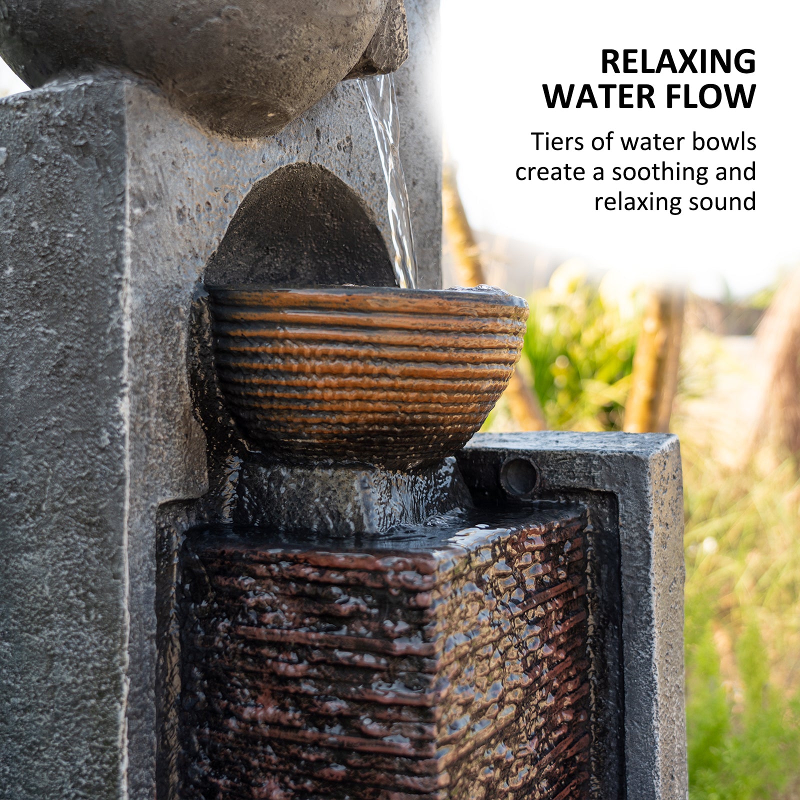 Water Garden Fountain 42.91’’H with LED Light - 8003