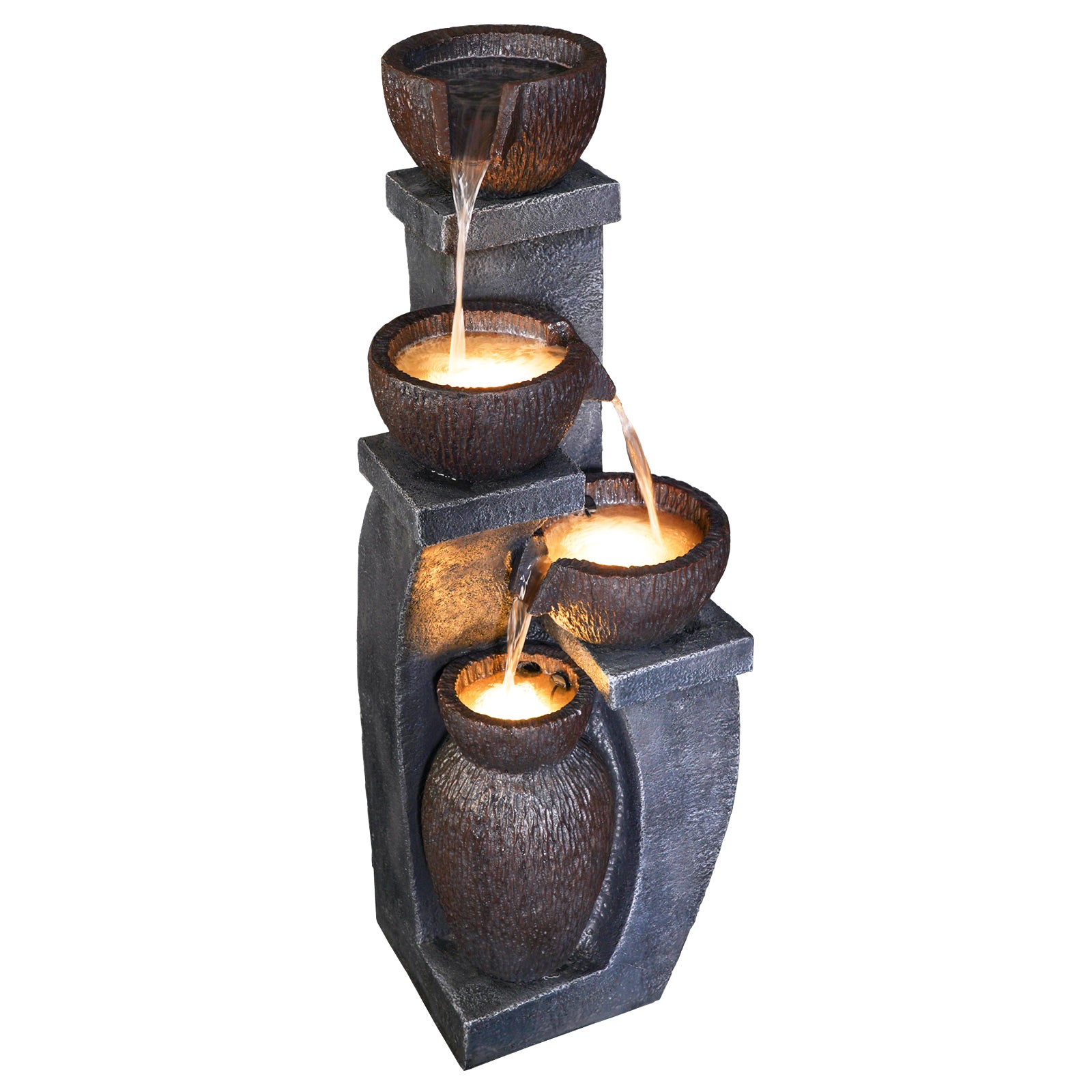 Water Garden Fountain 37.40’’H with LED Light-8001