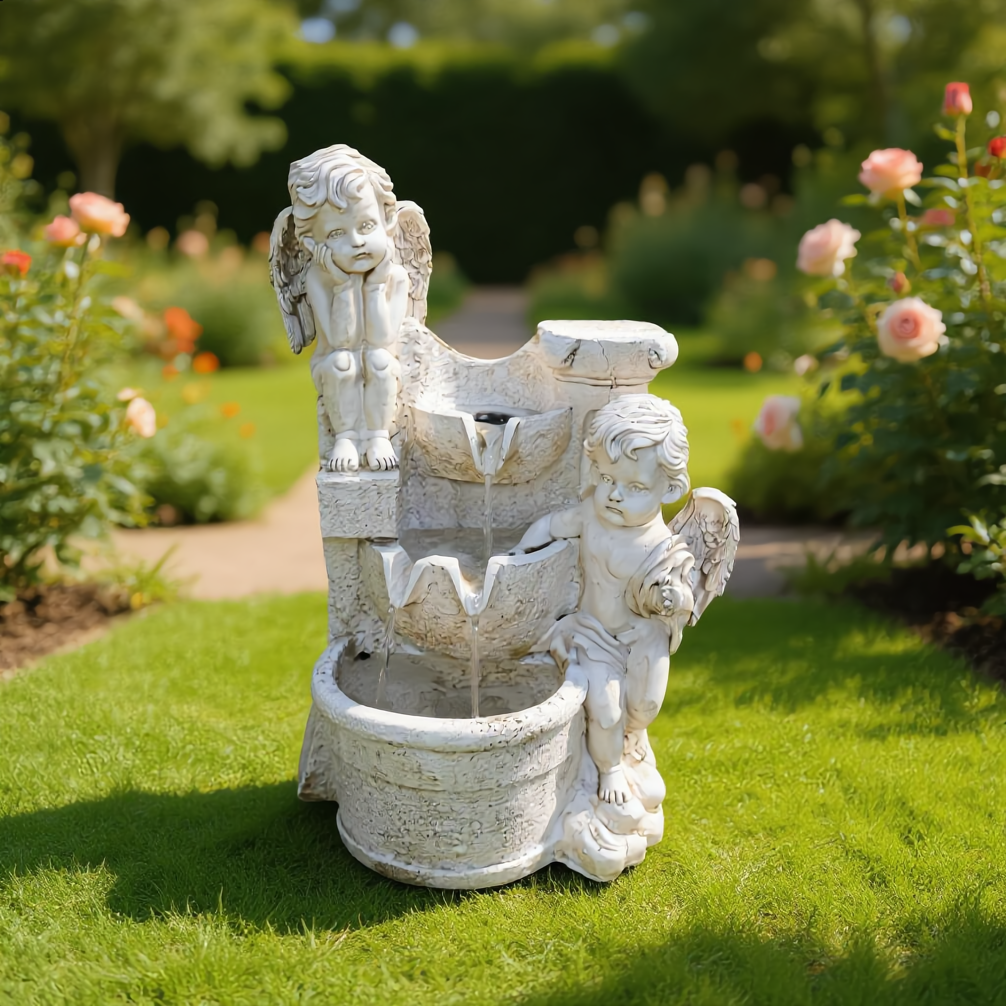 Angel Garden Water Fountain – Outdoor Decorative Cascade Fountain-382