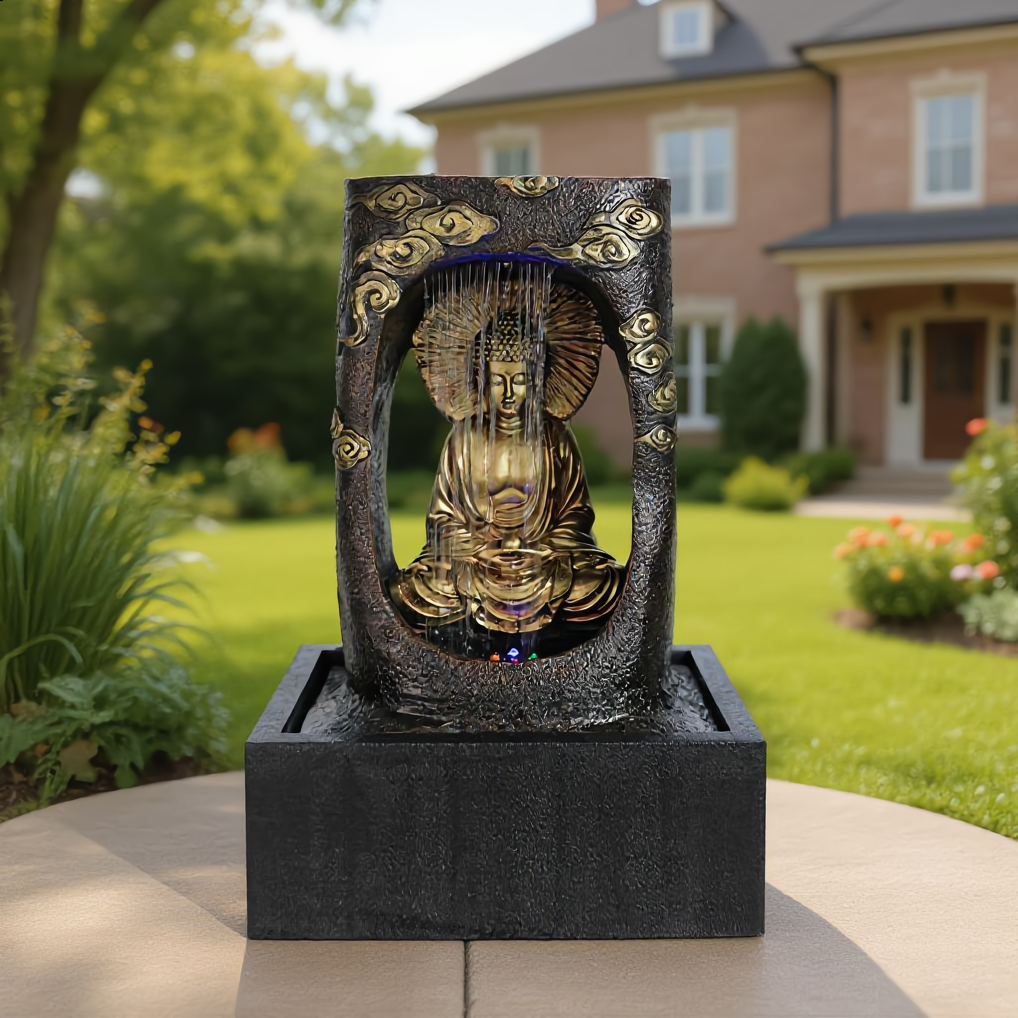 Buddha Arch Tabletop Fountain – Zen Indoor Water Feature-2311